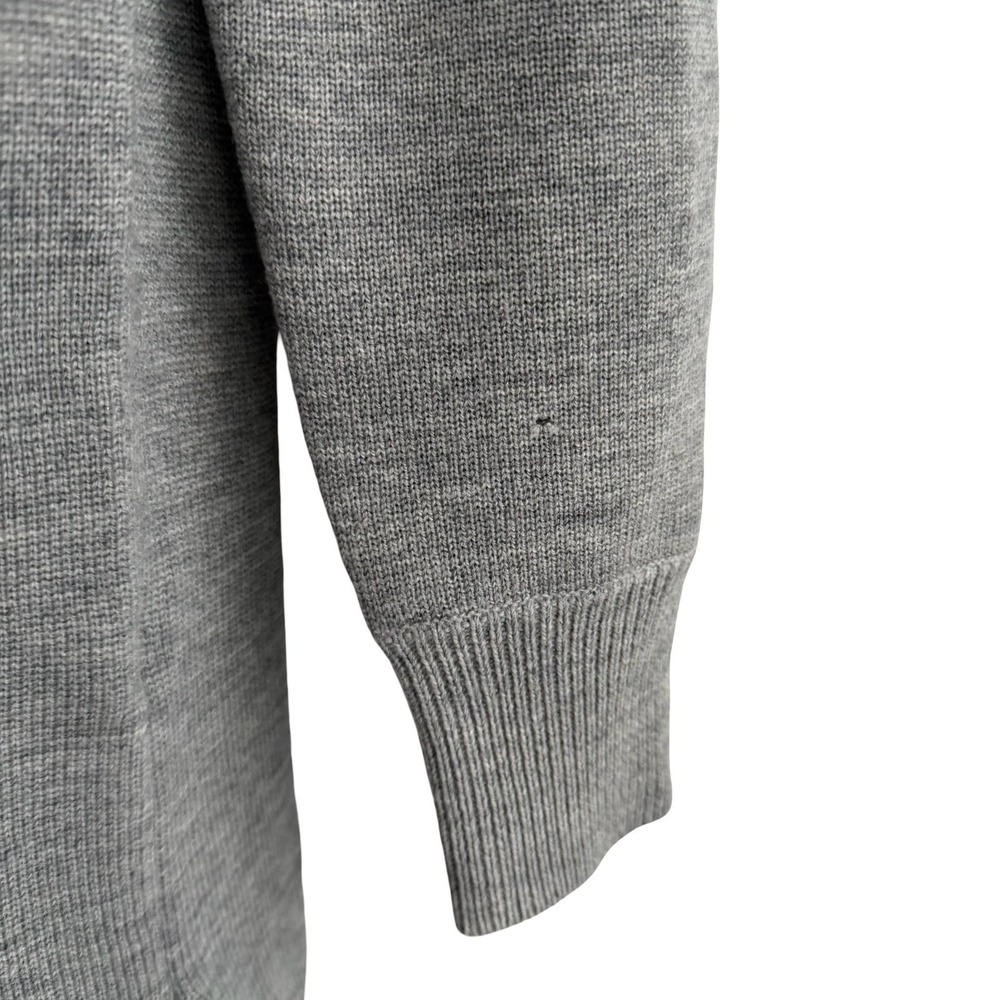 J.Crew Sweater Tunic Womens XS Gray 100% Merino Wool Crewneck Pockets Long - Picture 13 of 14